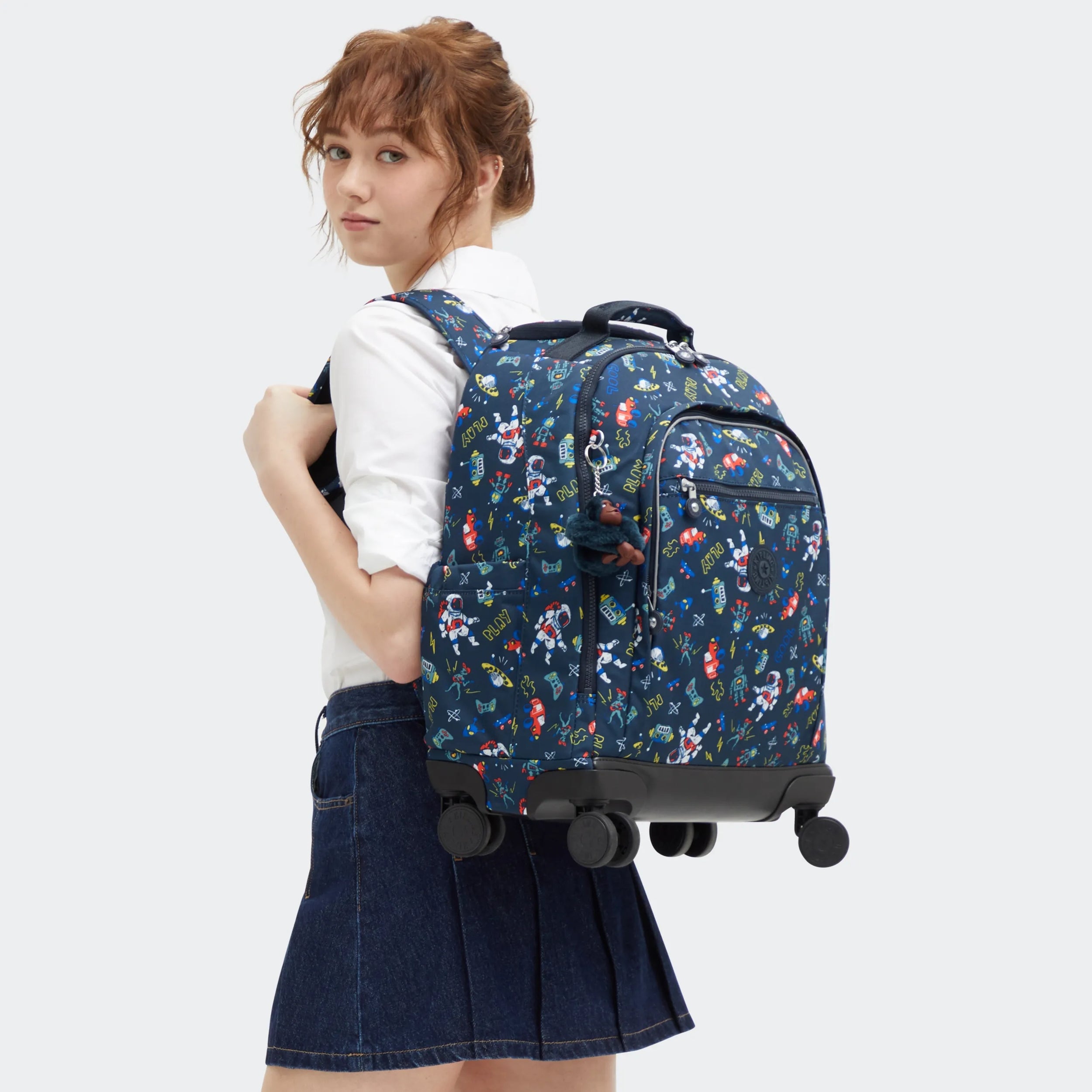 New Zea Printed 15 Laptop Rolling Backpack - Image 7
