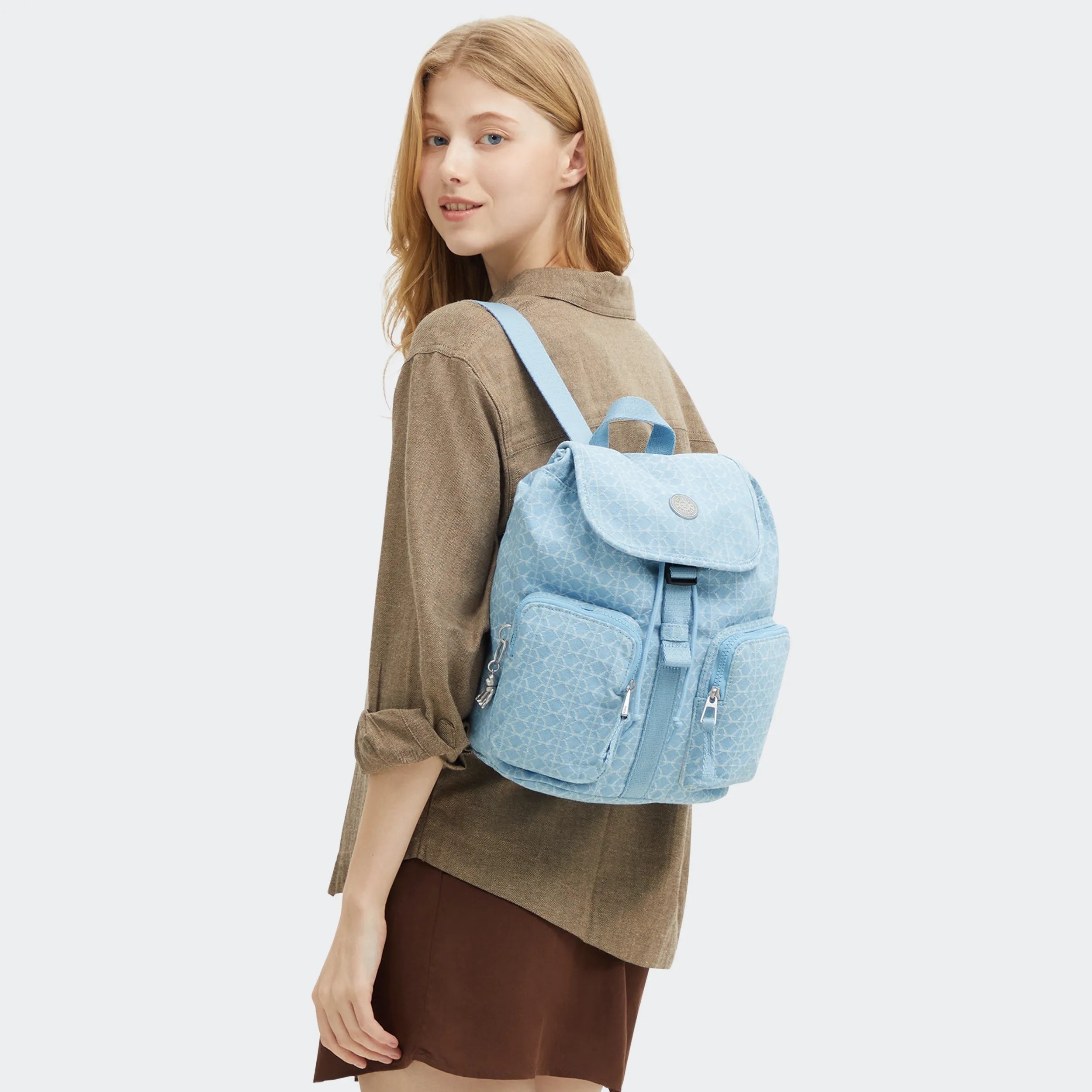 Anto Small Printed Denim Backpack - Image 2