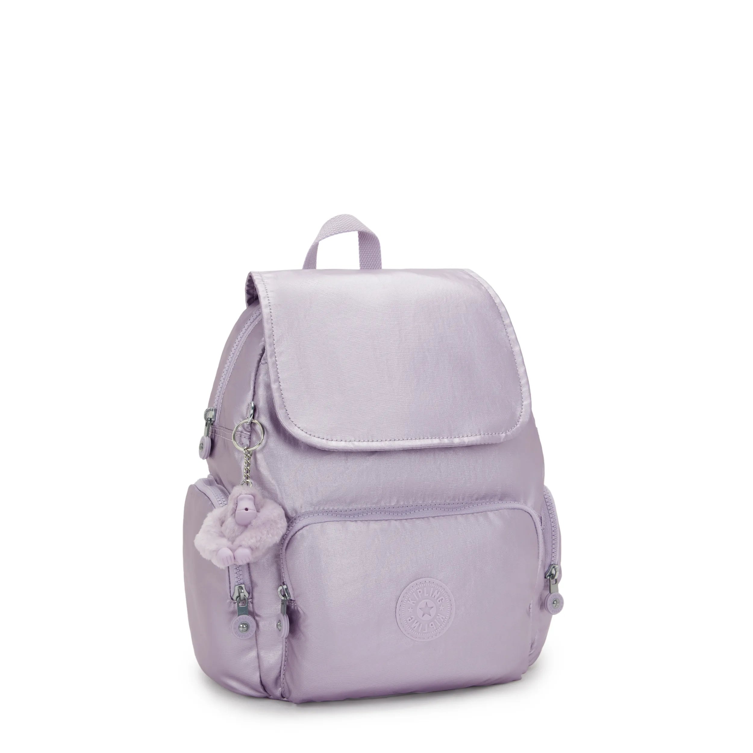 City Zip Small Metallic Backpack - Image 5