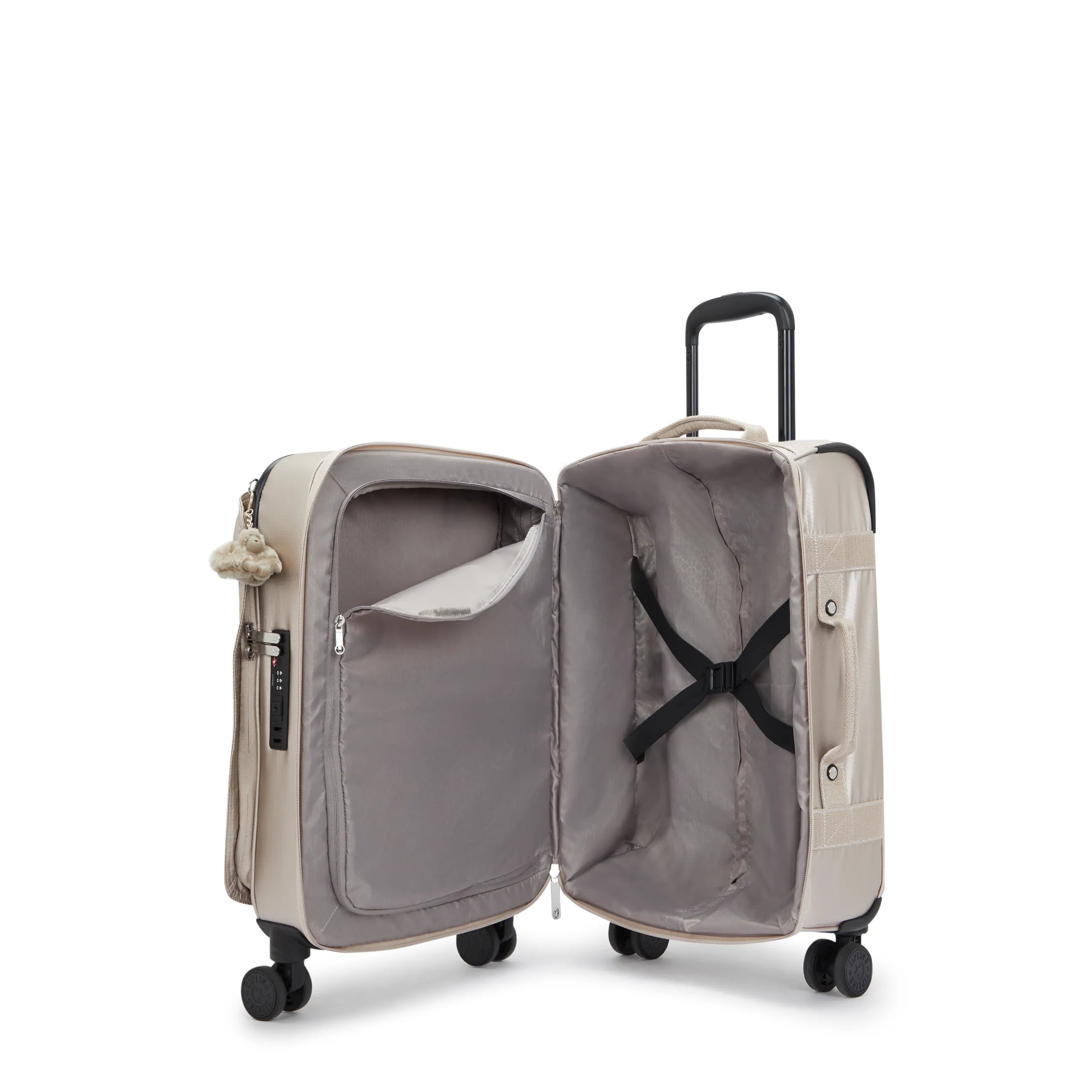 Spontaneous Small Metallic Rolling Luggage - Image 3