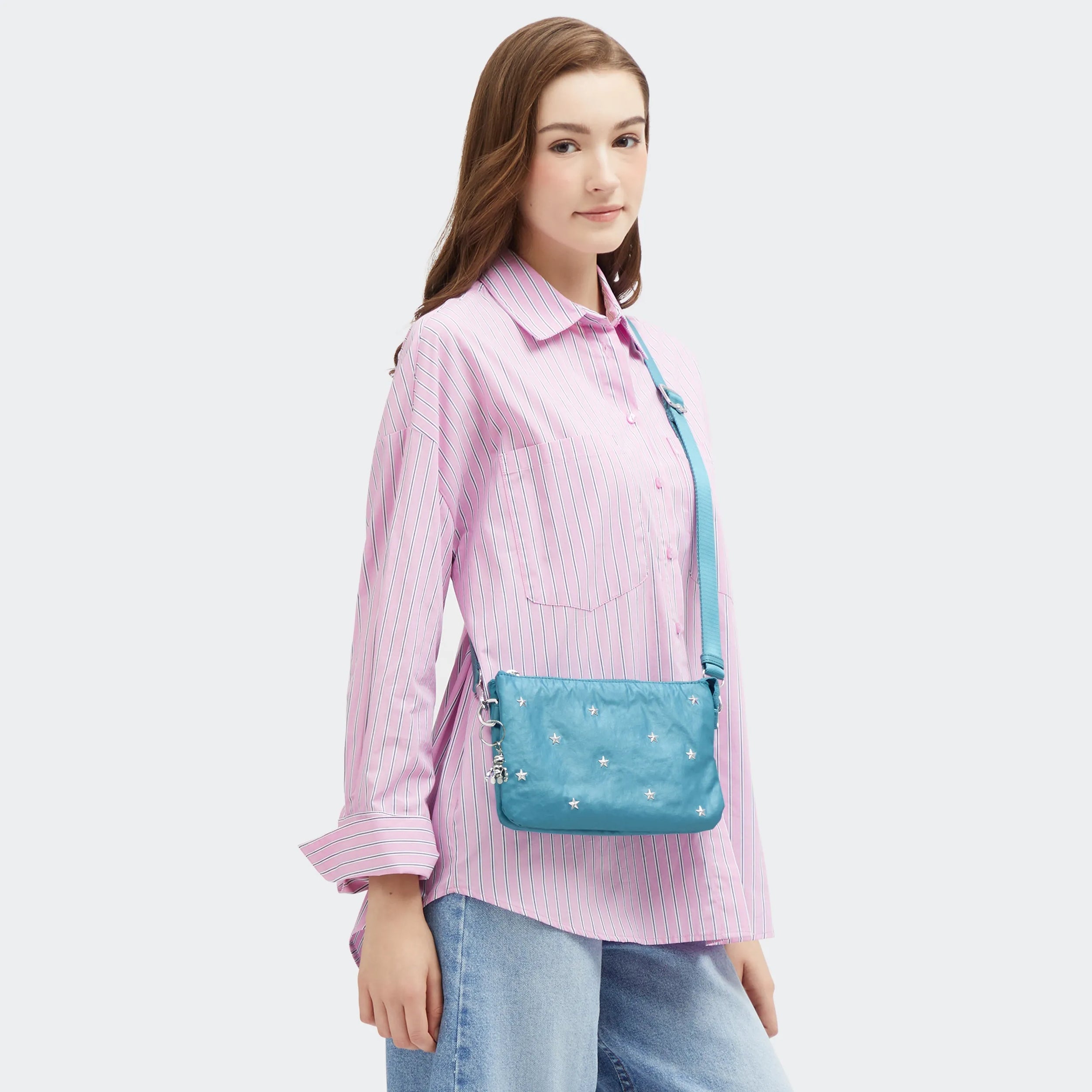 Riri Studded Metallic Crossbody Bag - Image 2